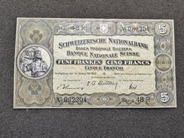 5 Franken Banknote Schweiz Tell 1951 - 304