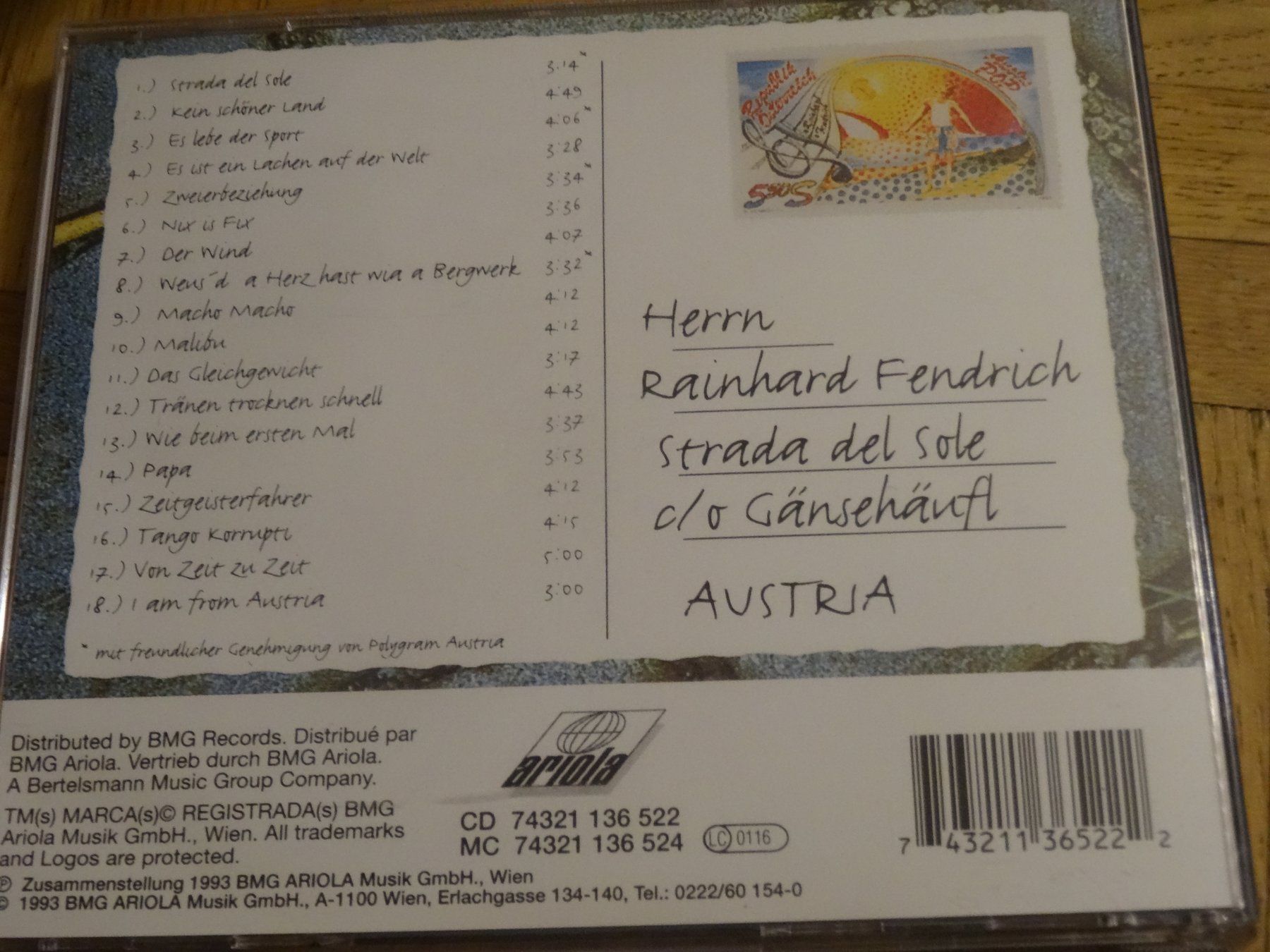 CD: Rainhard Fendrich - Strada CD – Usato da Olten venduto da Disc-Ausverkauf 1