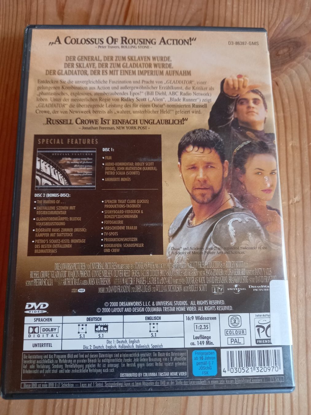 Tutti i DVDs: Der Gladiator Russell Crowe DVD – Usato da Langenthal venduto da noa_9wcy 1