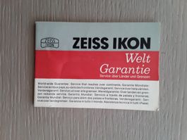 Zeiss IKon Garantiekarte Ikomat von 1964