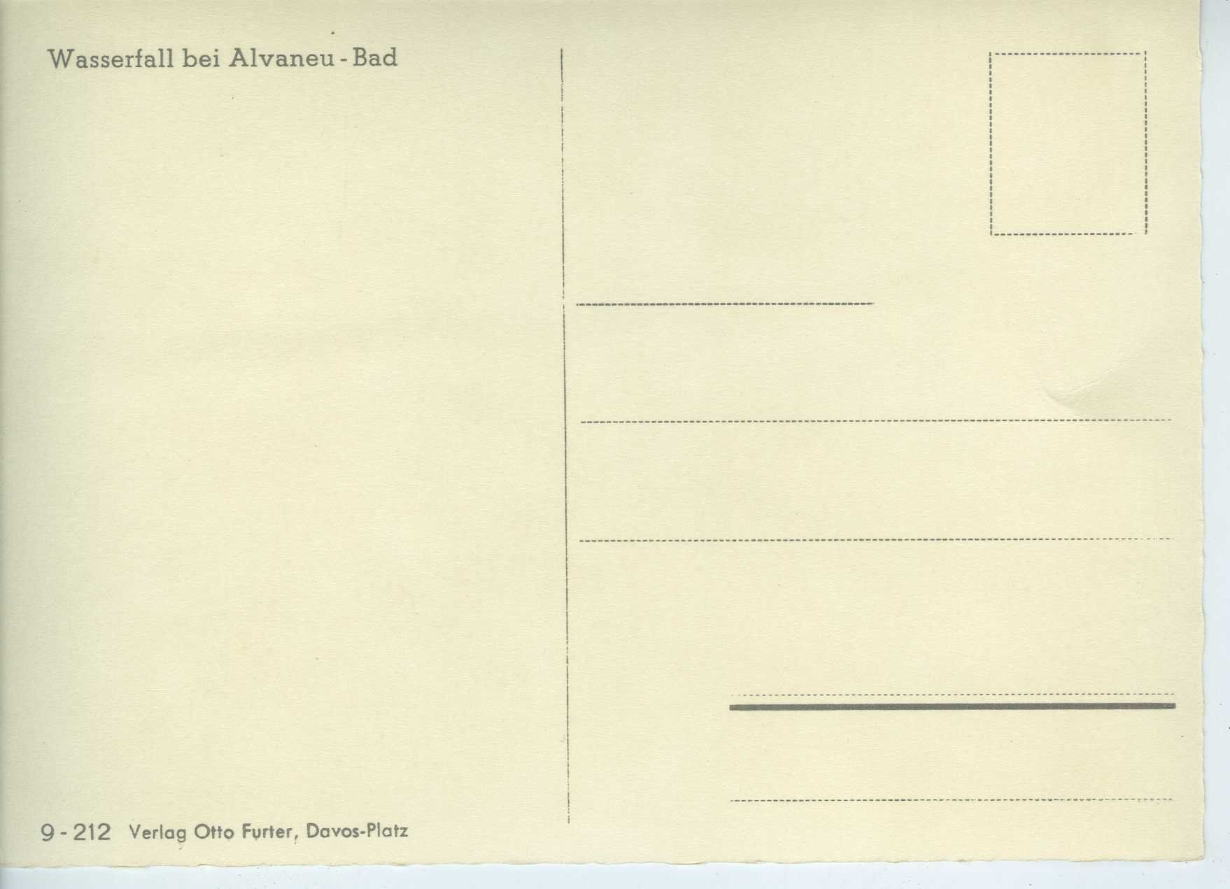 Cartoline postali: Alvaneu - Bad - Wasserfall – Usato da Schleitheim venduto da Pmschlaate 1