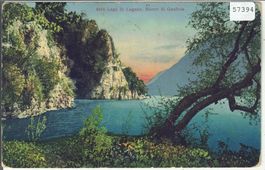 Lago di Lugano - Rocco di Gandria - Litho