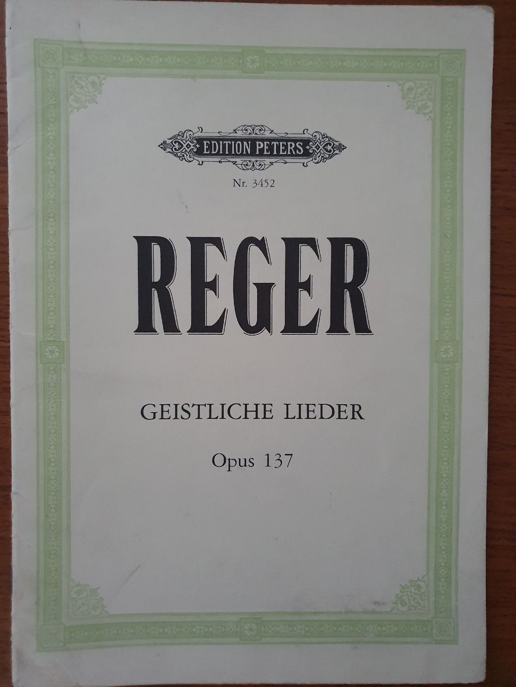 Livres: Reger: Geistliche Lieder, Opus 137 - Notenheft Klassik – D'occasion à Zürich par Philotimo