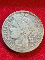 Frankreich 2 Franc 1872 - Silbermünze 900/1000