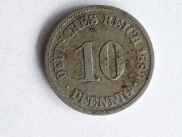 Deutschlan Deutsches Reich 1889 10 Pfenig