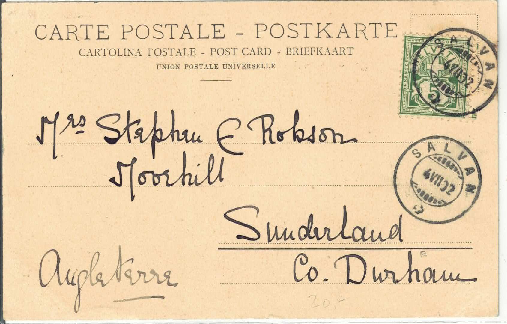 Cartoline postali: Salvan - Vue generale - Litho – Usato da Ettingen venduto da Kartenplanet 1