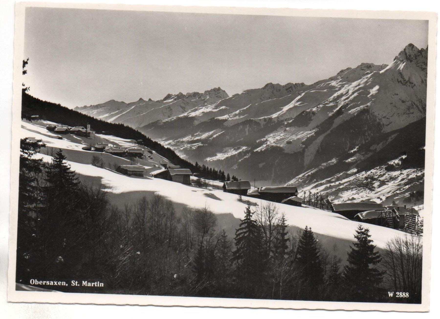 Cartoline postali: OBERSAXEN ST. MARTIN – Usato da Jona venduto da philajona