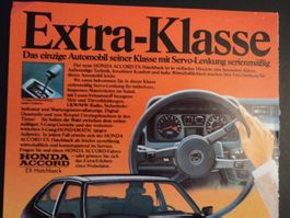 Prospekt Werbeblatt Honda Accord EX Hatchback 1980