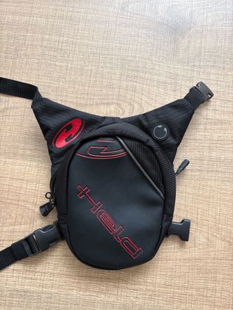 Held Motorrad-Beintasche 1 Liter – Schwarz/Rot, top Zustand
