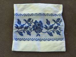 Kissenüberzug - blau-weiss