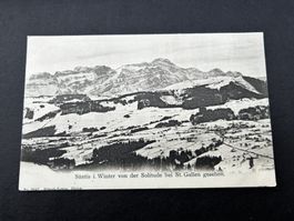 Säntis i. Winter von der Solitude bei St. Gallen gesehen