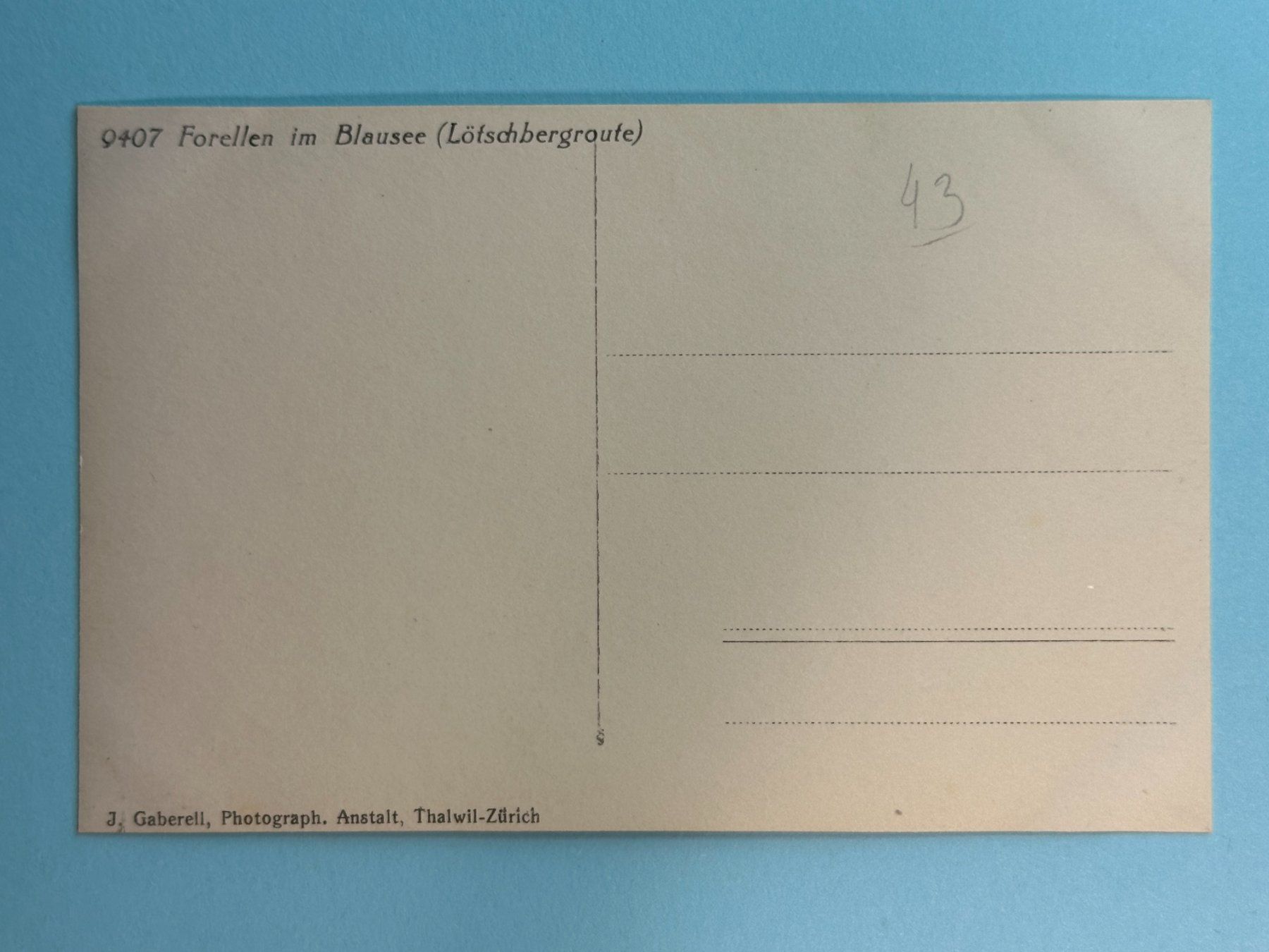 Cartes postales: Forellen im Blausee – D'occasion à Steg VS par danwer74 1