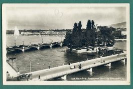 Genève, Panorama vers l'Ile Rousseau, ungelaufen, ca. 1930
