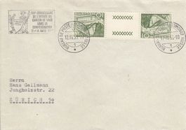 1953 S61 Kehrdruck Sonderstempel 150 Jahre Eidgenossen VD