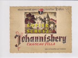 Etikette - Johannisberg "Chateau-Villa" 1961 (gelocht) /bd