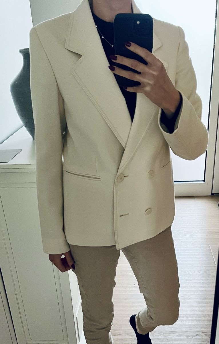 Massimo Dutti Giacche: Massimo Dutti Wollblazer, Crèmeweiss, Grösse 36 – Usato da Pfäffikon SZ venduto da humming-bird