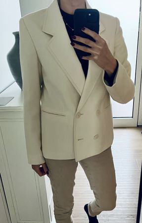 Massimo Dutti Wollblazer, Crèmeweiss, Grösse 36