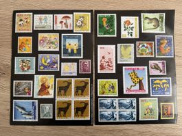 Schweiz Helvetia Briefmarken Motive – Aufkleber Sammlung