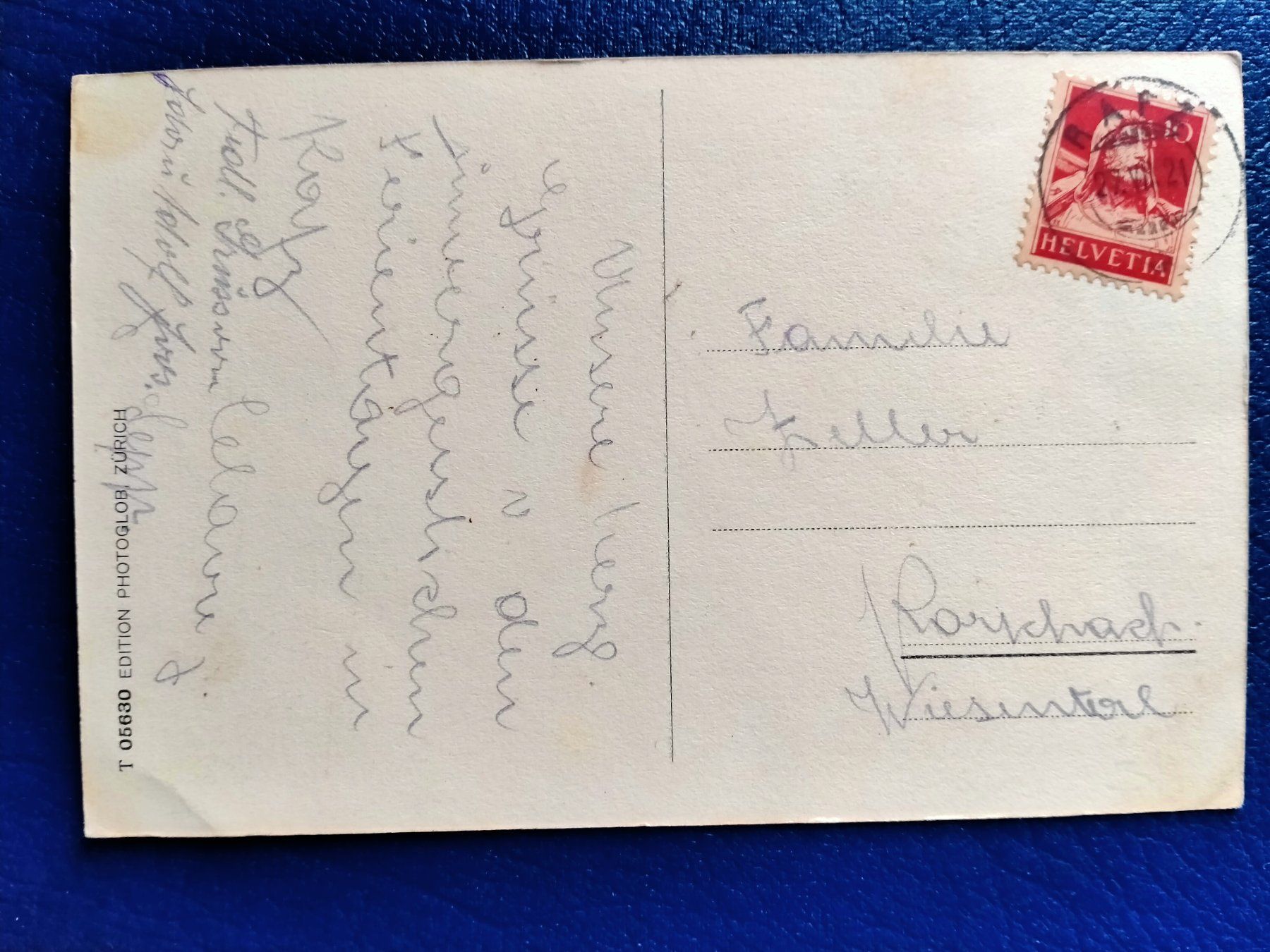 Ansichtskarten: Rafz Marktgasse um 1921 – Gebraucht aus Küssnacht am Rigi von cartolina-1 3