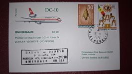 Swissair Dakar - Geneve 05.11.1974