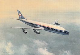 KLM Douglas DC 8 Intercontinental Jet, gelaufen 1964