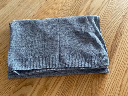 Schal auch als Poncho Bolero tragbar, hellblau, 188 cm lang