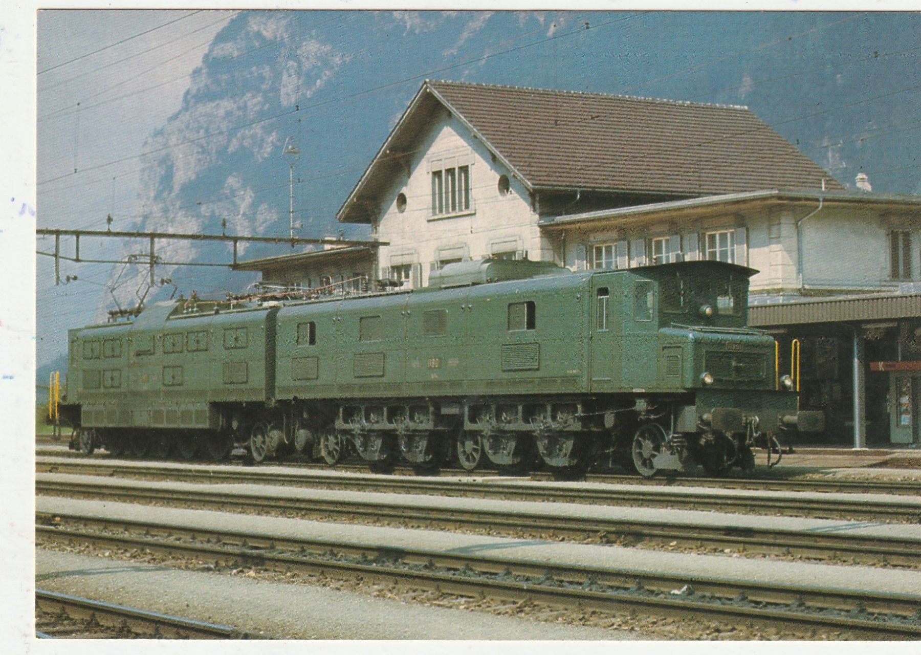 Cartoline postali: Schweizer Bundesbahnen um 1976 – Usato da Lumbrein venduto da made02