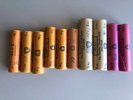 10 Stk. 1 Rp./2 Rp./ 5 Rp. Originalrollen ( div. Jahrgänge )