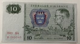 Schweden 10 Kronor 1981 XF+