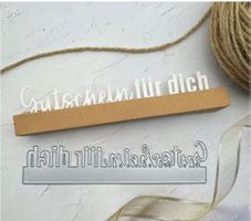 Neue Stanzschablone Schriftzug "Gutschein für dich"
