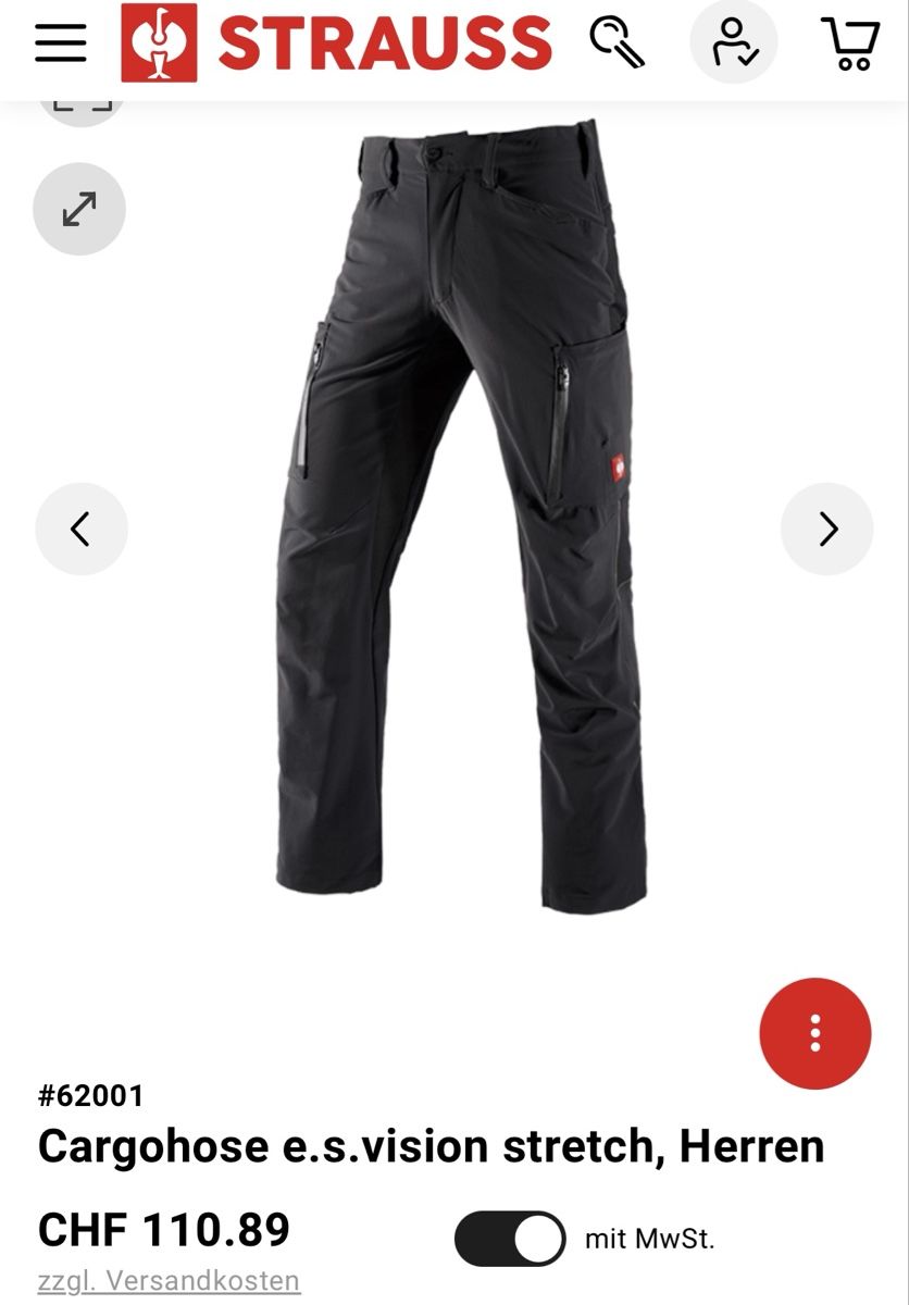 Engelbert Strauss Pantaloni: Cargohose e.s.vision stretch, Herren – Usato da Emmenmatt venduto da Mocketrocke