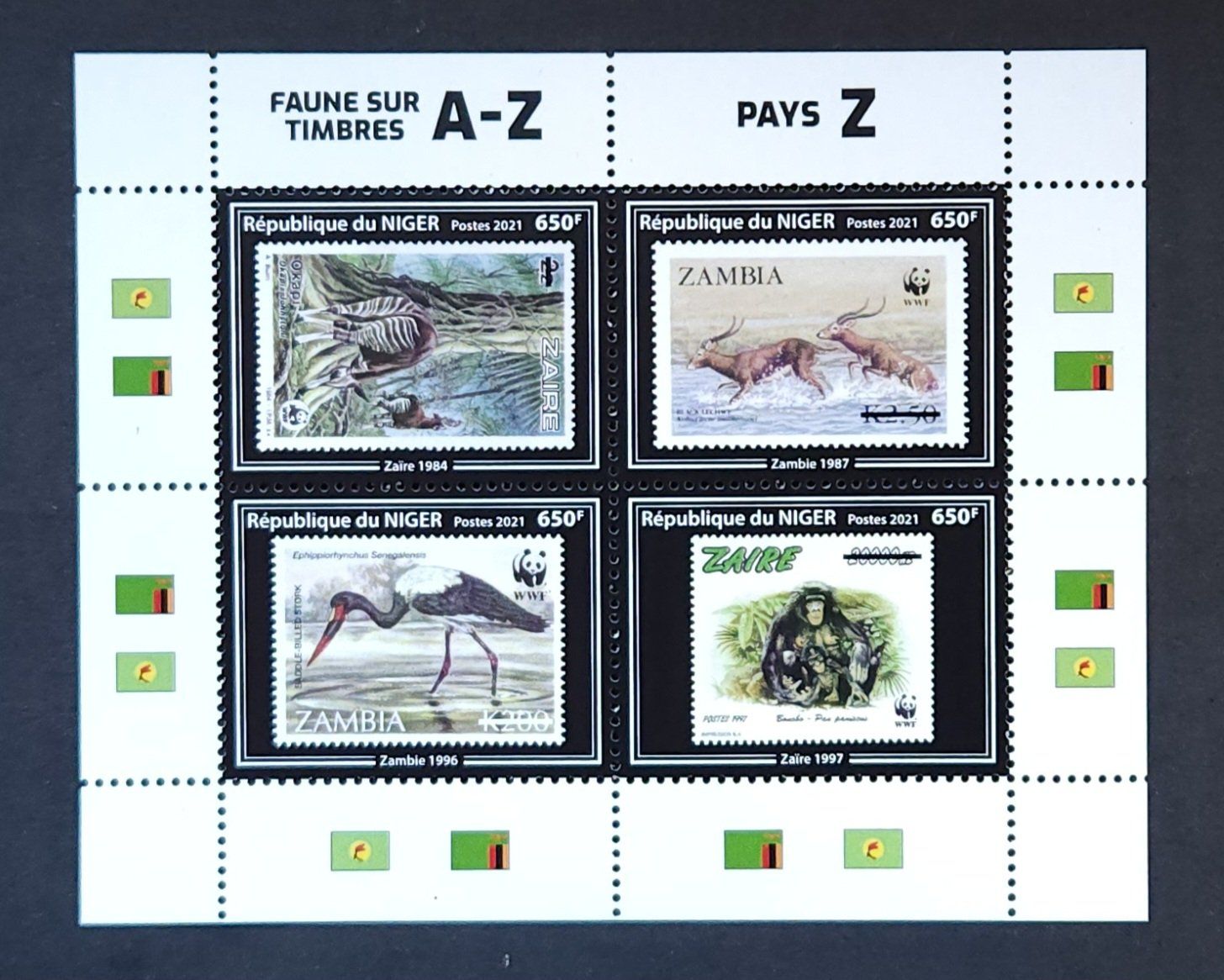 Tutti i francobolli: Niger-Block Tiere ** (2021) – Nuovo (secondo la descrizione) da Hittnau venduto da stamps_and_coins