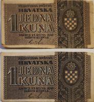 1 Kuna 1942 NDH 2 Stück fast Unz selten