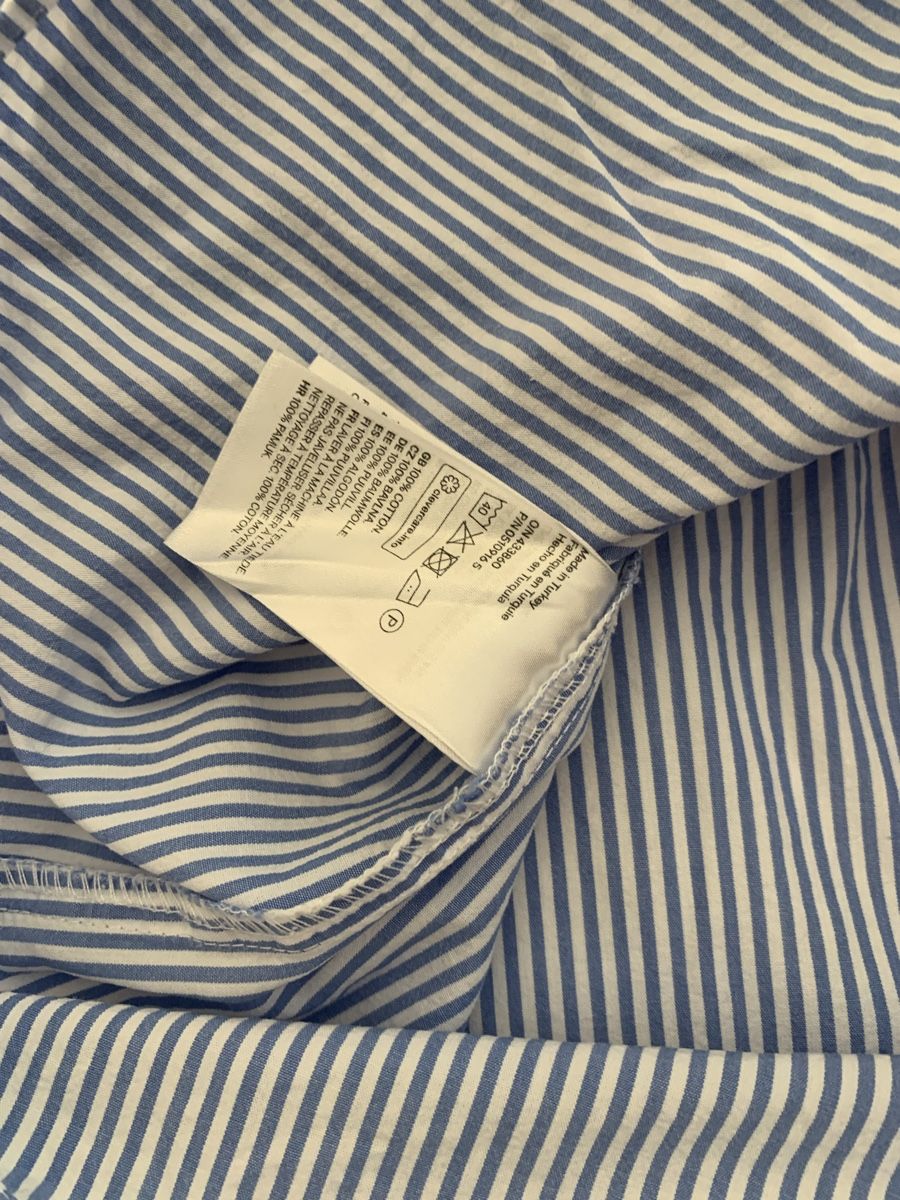 H&M Blusen: Gestreifte Bluse, Carmen-Ausschnitt, Gr. 34, neu – Neu (gemäss Beschreibung) aus Zürich von p_q7q_nichtraucher 2