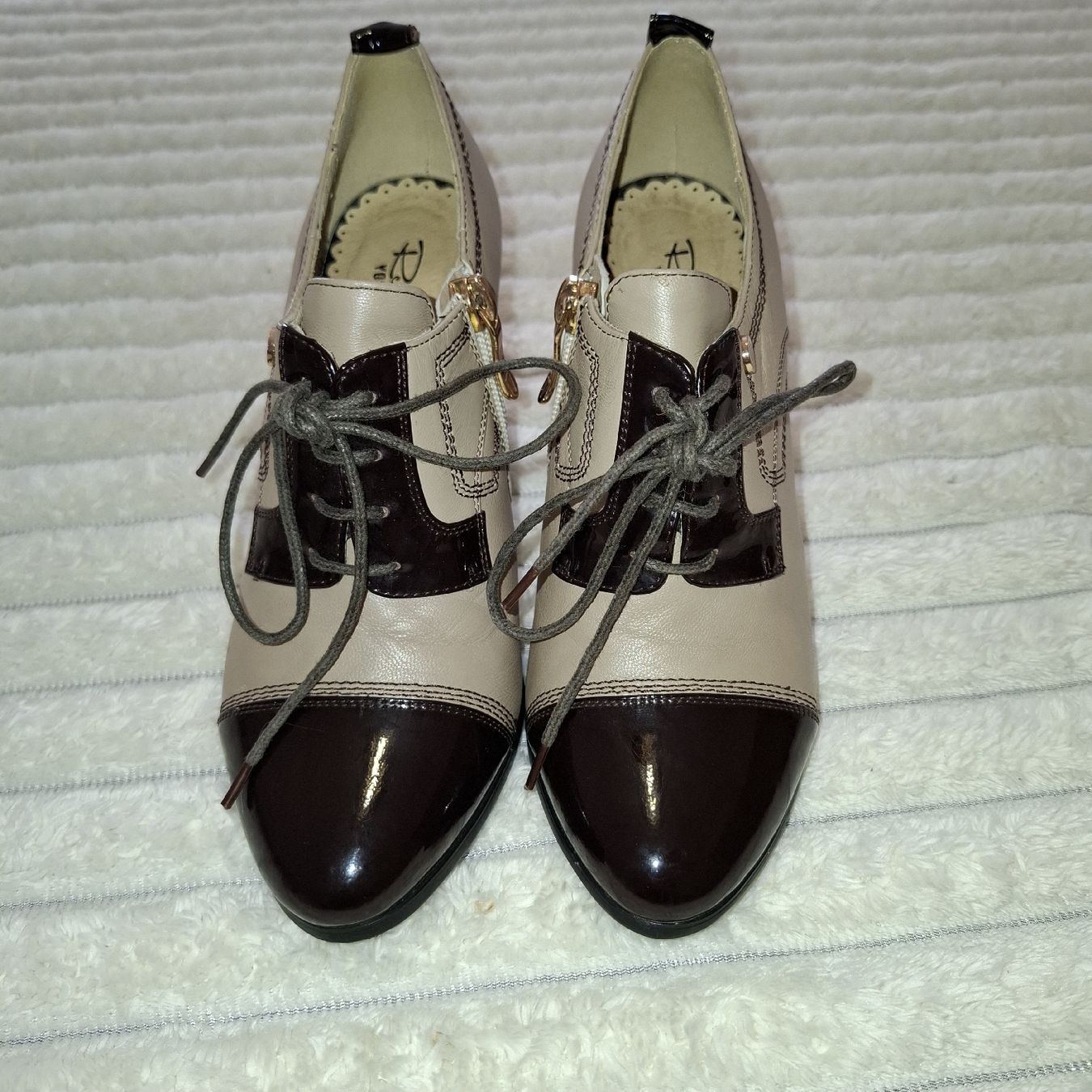 Damenschuhe: Bottines à Talons Beige & Marron Taille 35 – Gebraucht aus Le Locle von QualiteExpress 2