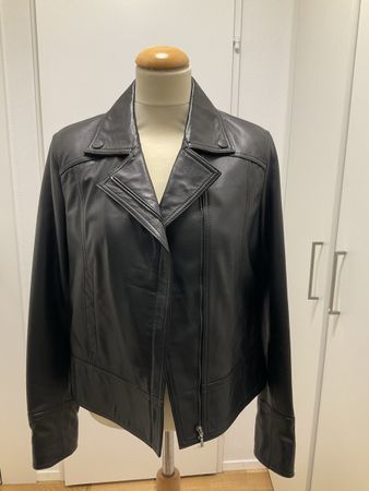 Damen Lederjacke Studio W schwarz Reissverschluss Gr.M