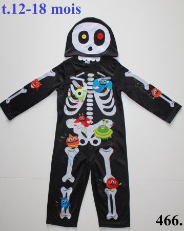 Costume squelette / Skelett t. 12 - 18 mois