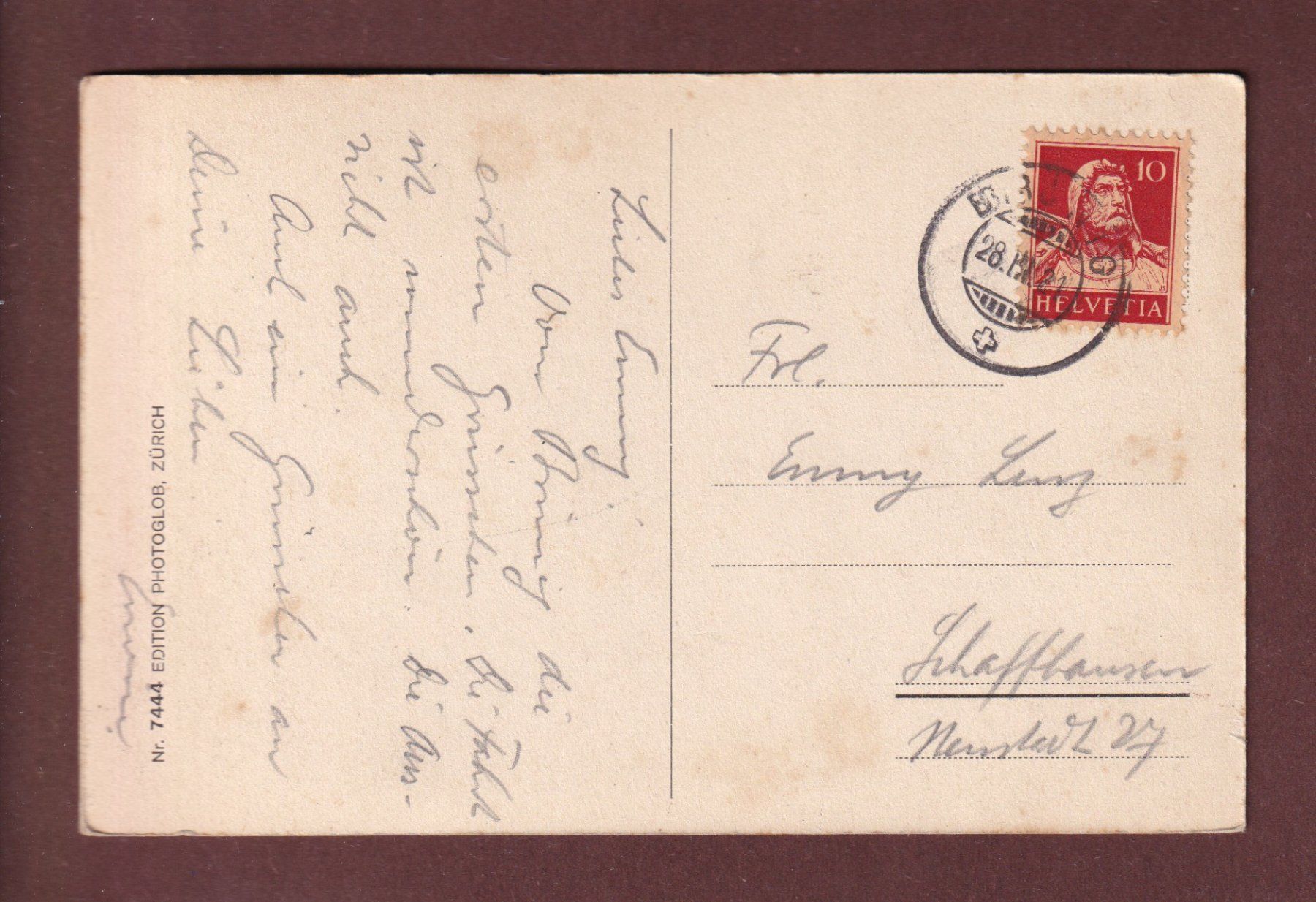 Ansichtskarten: LUNGERN - Burgkapelle - 1921 – Gebraucht aus Pully von nicecards-shop 1