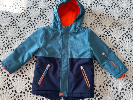 Warmer Dicke Winterjacke für Kinder Junge  Gr 104 Blau
