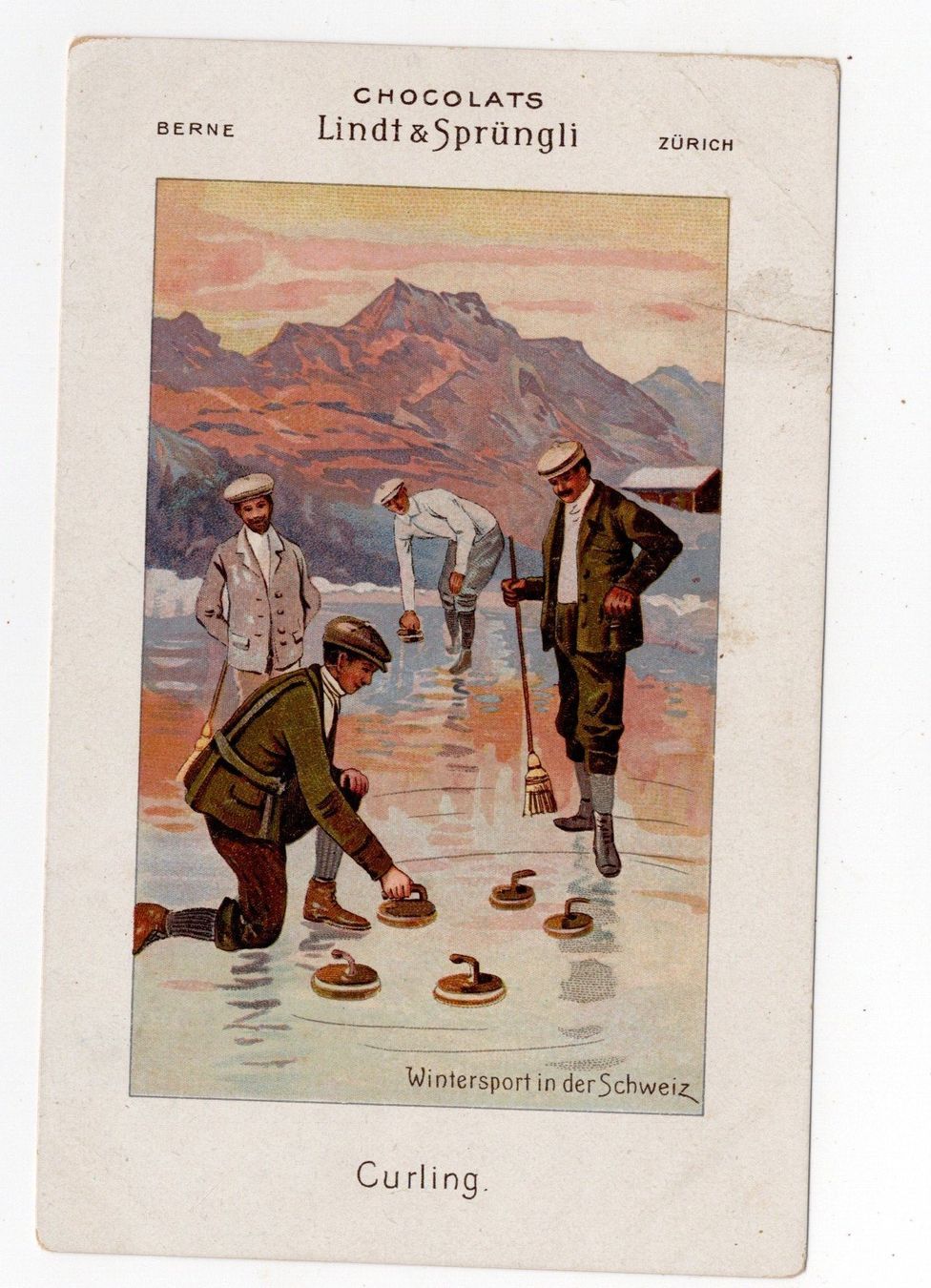 Cartoline postali: Chocolats Lindt und Sprüngli Werbe AK – Usato da Rapperswil SG venduto da INTELVI