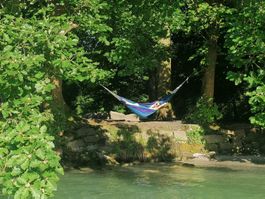 Large Hamac Maya -  pour 2 personnes -  Tons Bleu