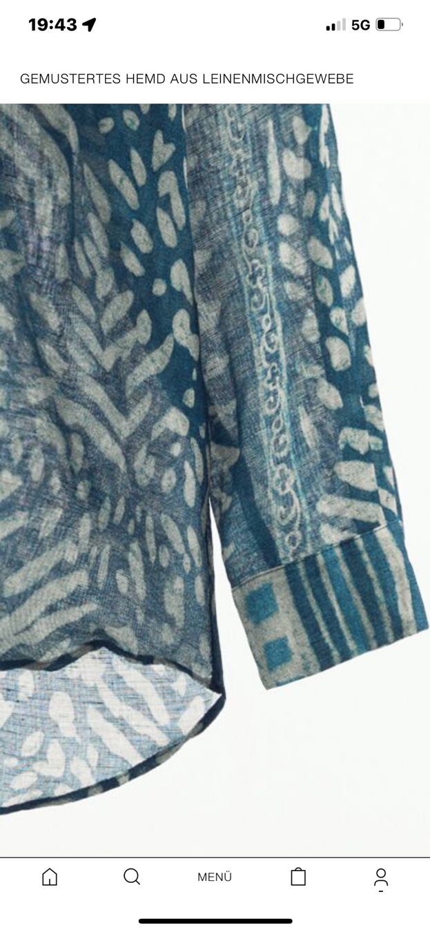 Zara Camicette: Gemustertes Hemd Leinenmischgewebe, Versand Möglich – Nuovo (secondo la descrizione) da Zürich venduto da Fashionista00 2
