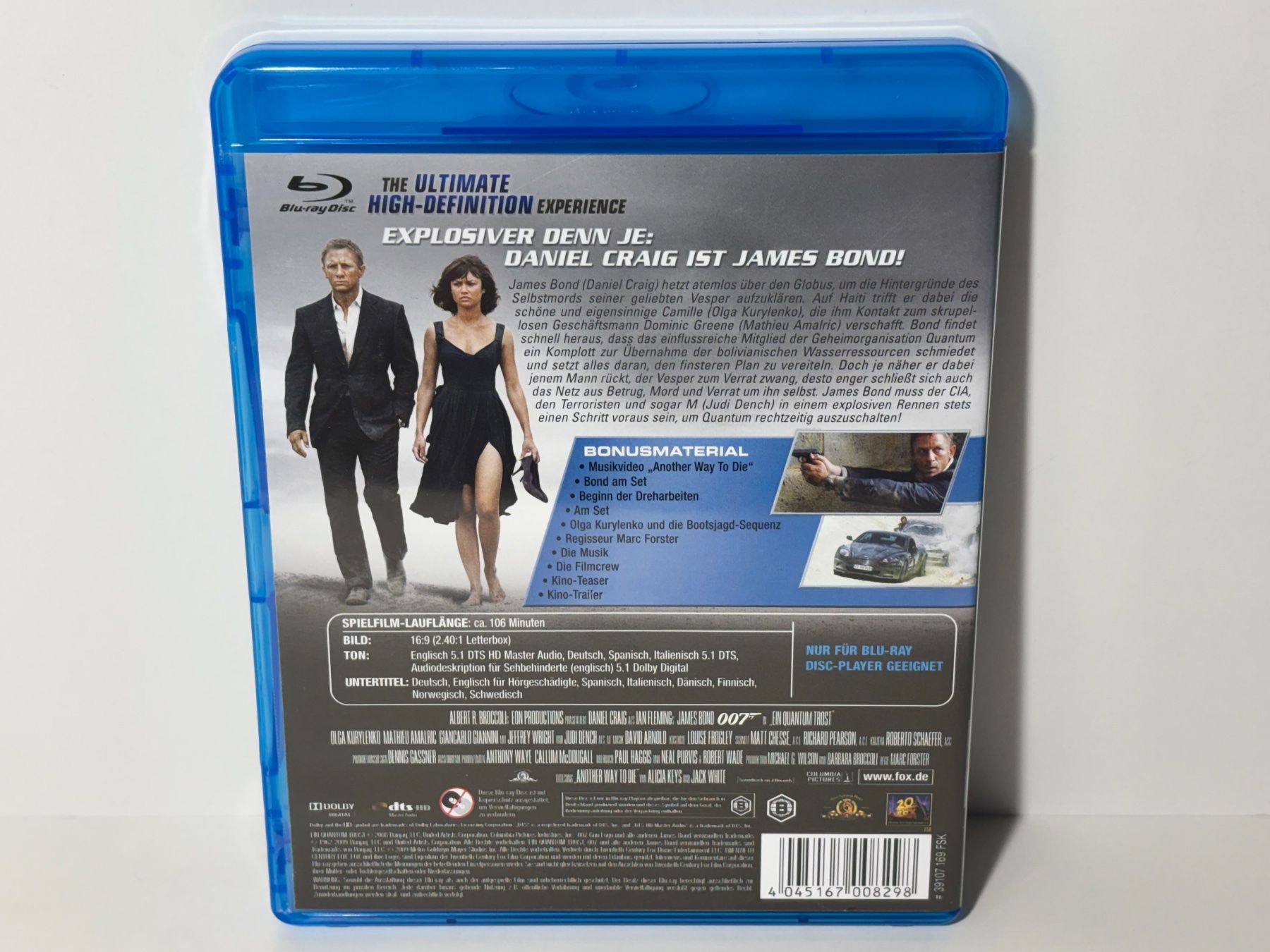 Tous les DVDs: James Bond 007 - Ein Quantum Trost Blu Ray – D'occasion à Wilderswil par Sstriker 1