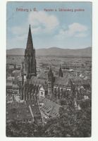 Alte Ansichtskarte Freiburg i. B. Münster v. Schlossberg