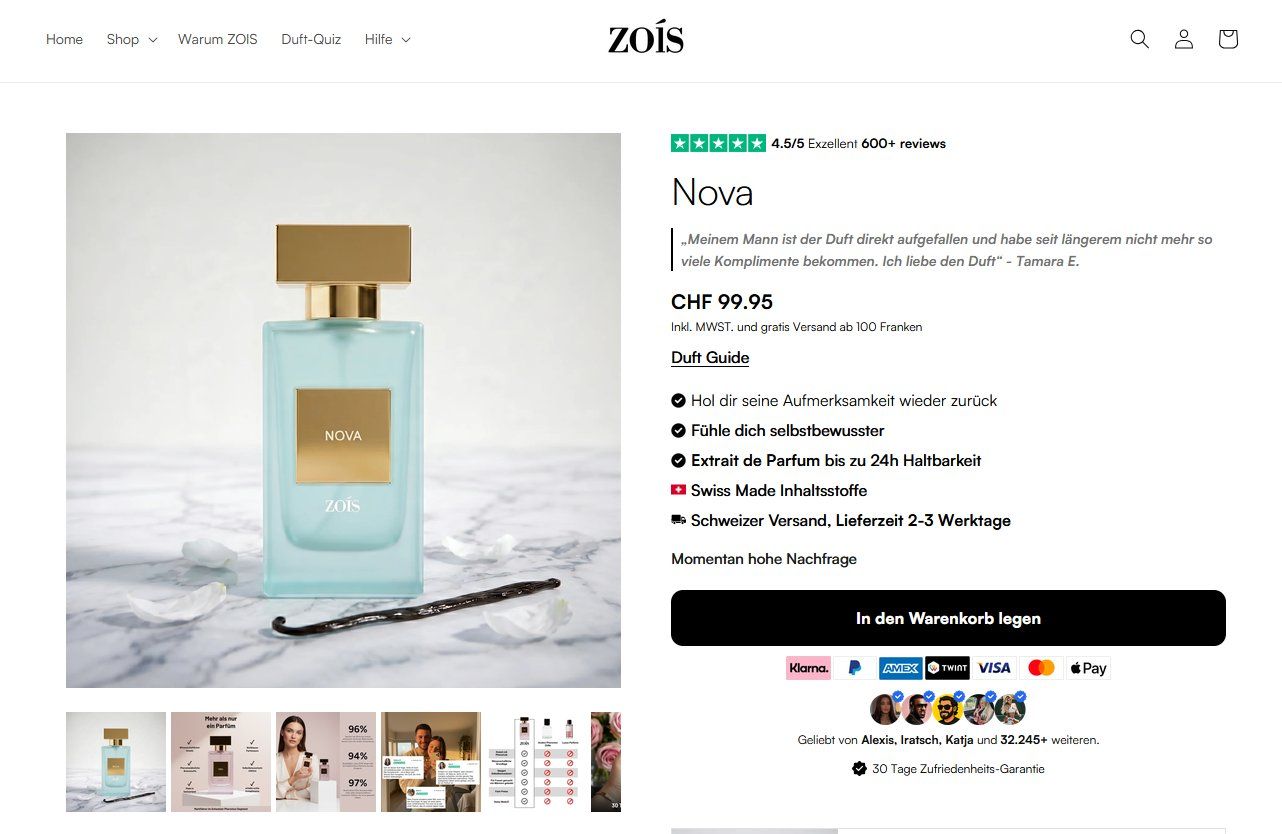 Profumi & Eau de Toilette: Zois Nova Parfüm – Nuovo (secondo la descrizione) da Rickenbach b. Wil venduto da Kth_v8 2