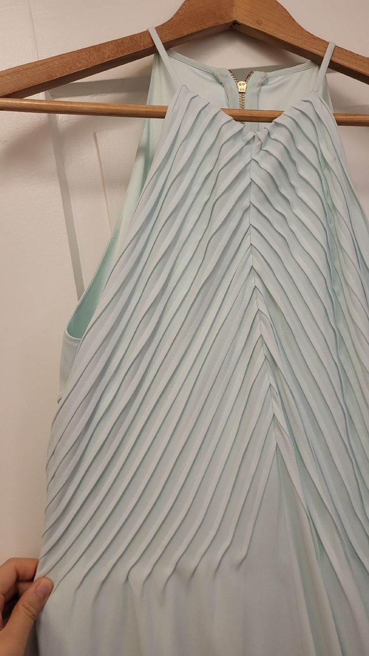 Ted Baker Vestiti: Ted Baker Blue Pleat Dress Size 2 – Nuovo (secondo la descrizione) da Zürich venduto da tkind 1