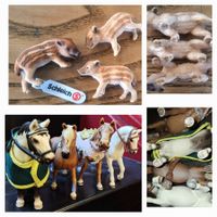 4  x grosse SCHLEICH Pferde/ 3x Schweinchen