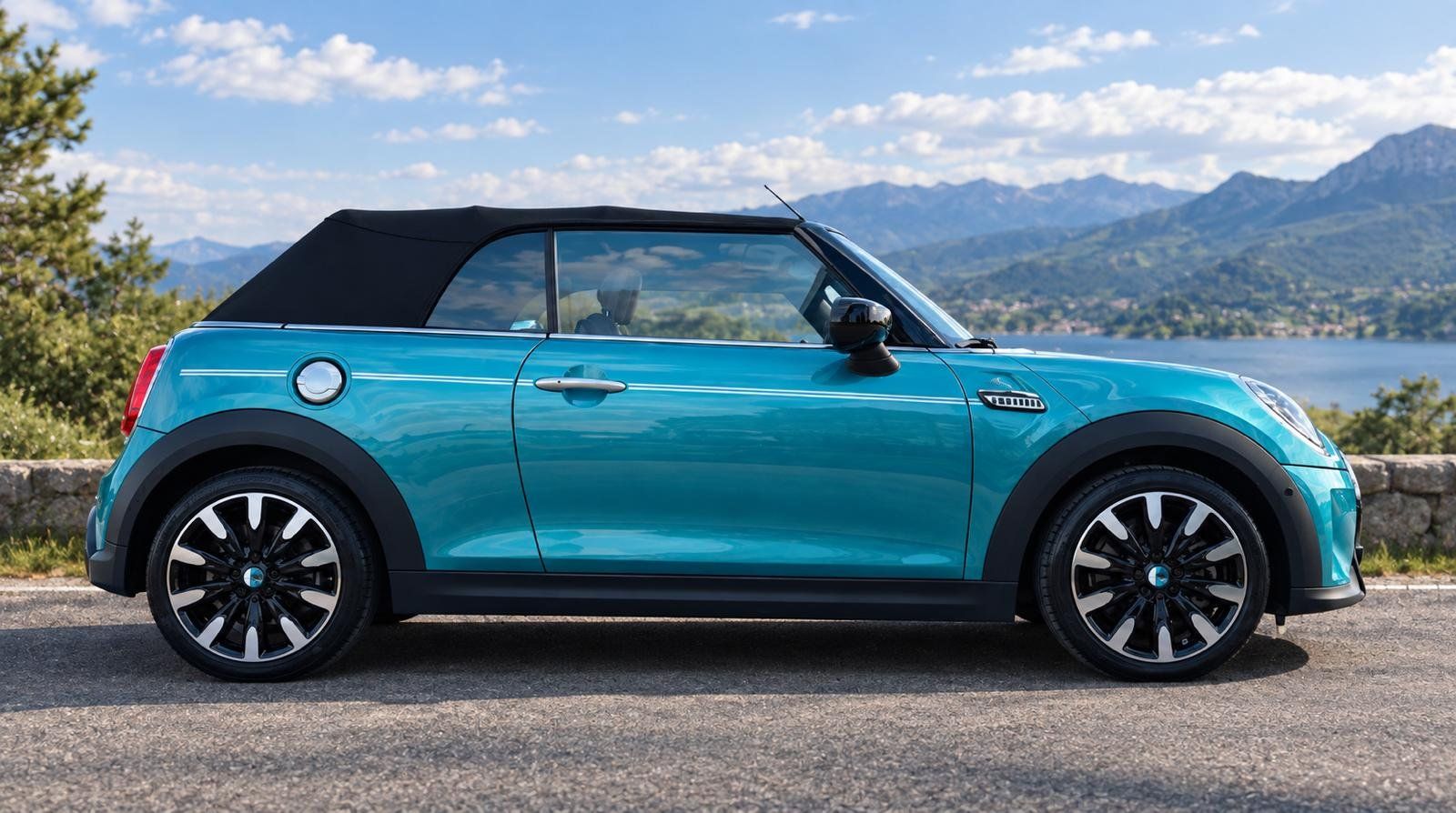 Mini Automobili: Cabriolet Mini Cooper S bleu turquoise état impeccable – Usato da Genève venduto da JonStyle 1
