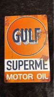 Cooles Gulf Motor Oil Blechschild im Vintage Design!