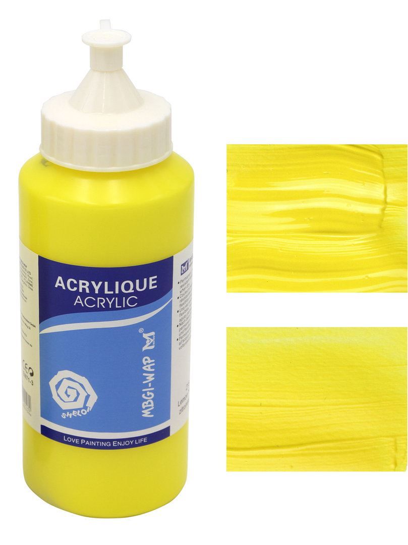 Farben: Acylfarbe Magi Colours 500 ml Gelb – Neu und originalverpackt aus Escholzmatt von crazyteam
